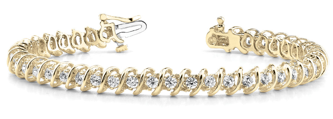 18K Yellow Gold Lab Diamond S Link Bracelet