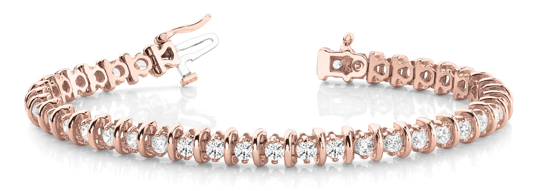 Rose Gold Diamond Bar Bracelet | Lab Grown Stones