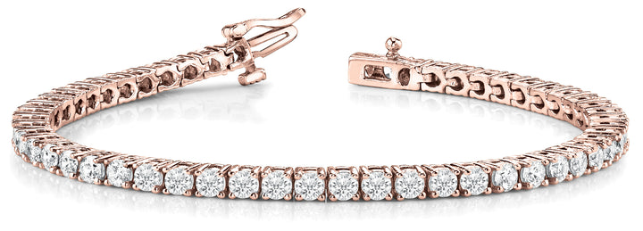 18K Rose Gold Diamond In-Line Bracelet