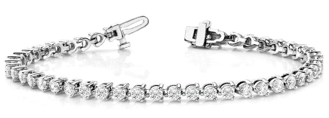 18K White Gold Diamond Line Bracelet