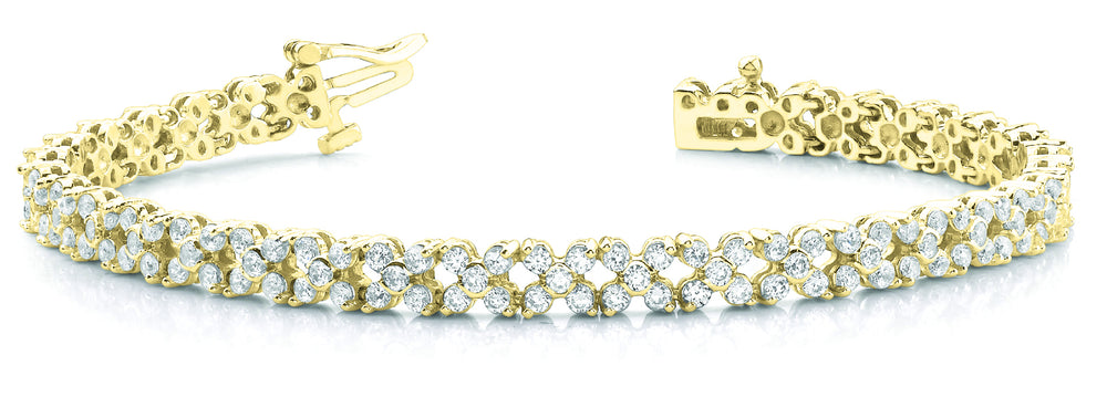 14K Yellow Gold Diamond Link Bracelet