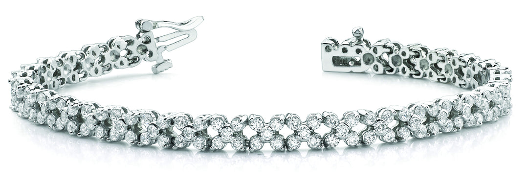 18K White Gold Diamond Tennis Bracelet 4.25ctw