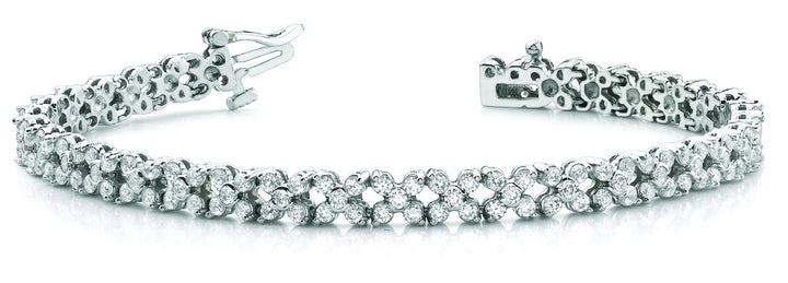 14K White Gold Multi-Diamond Fashion Bracelet