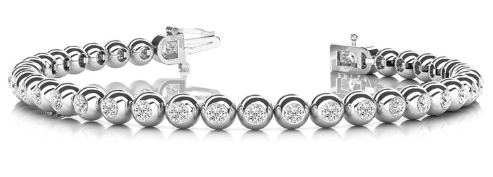 14K White Gold 1ctw Round Diamond Line Bracelet