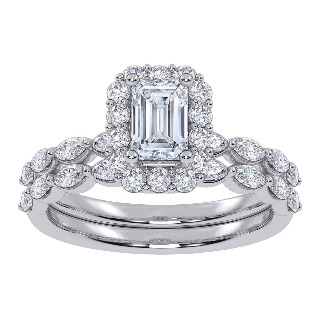 10K 1.25CT Certified Lab Grown Diamond Bridal Set