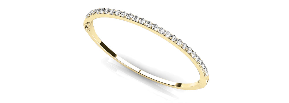 14K Yellow Gold Diamond Bangle Bracelet
