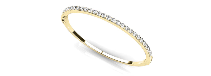 18K Yellow Gold Diamond Bangle Bracelet