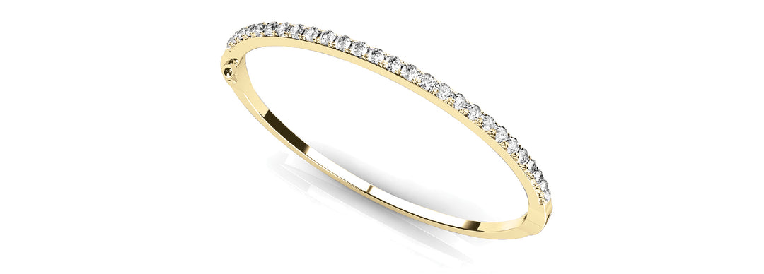 14K Yellow Gold Diamond Bangle Bracelet