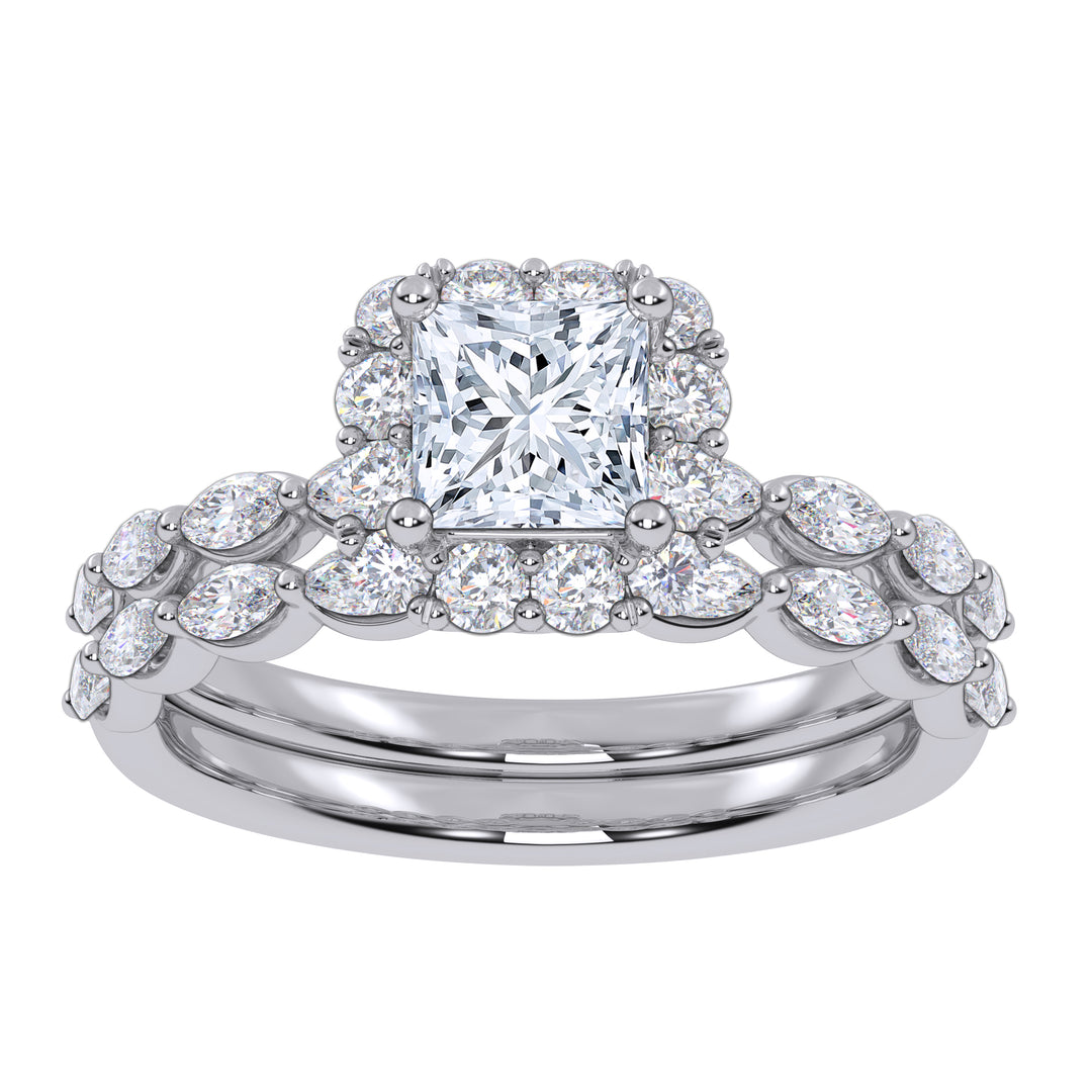 10K 1.25CT Certified Lab Grown Diamond Bridal Set