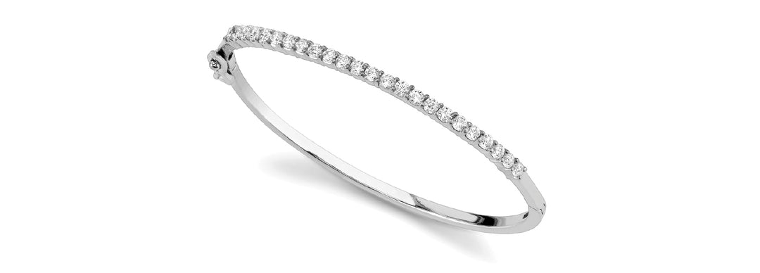 Platinum Diamond Fashion Bangle Bracelet