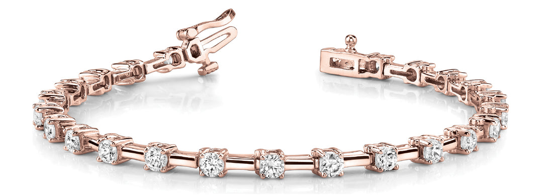 18K Rose Gold Diamond Fashion Bracelet