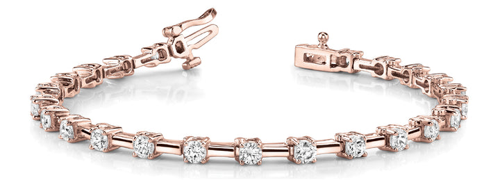 Rose Gold Diamond Fashion Bracelet | 31 Stones
