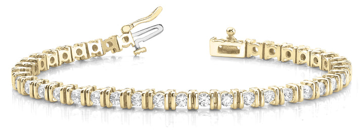 14K Yellow Gold 3.20ctw Diamond Line Bracelet