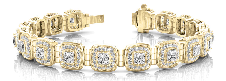 18K Yellow Gold Multi-Cut Diamond Fashion Bracelet