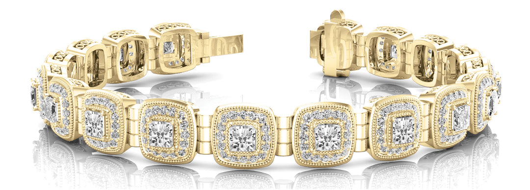14K Yellow Gold Lab Diamond Fashion Bracelet