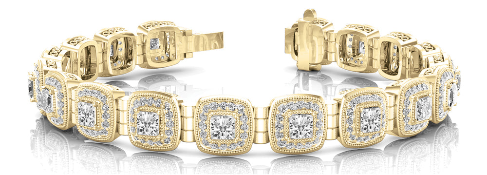 18K Yellow Gold Lab Diamond Fashion Bracelet