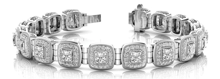 Platinum White Diamond Fashion Bracelet