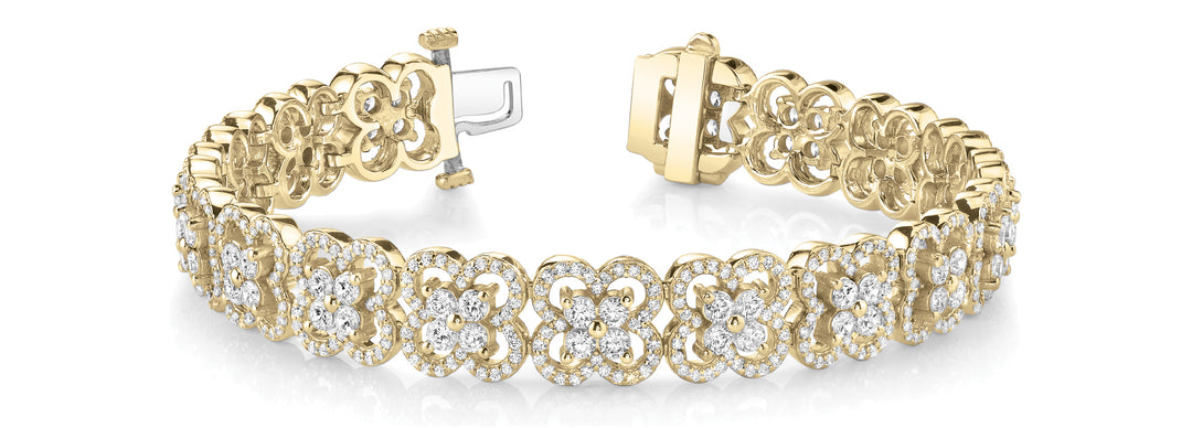 18K Yellow Gold Diamond Fashion Bracelet