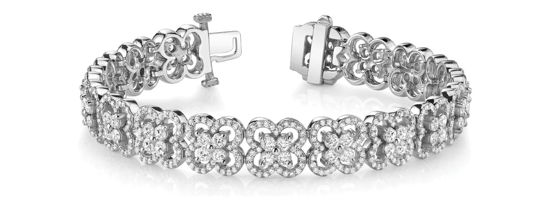 Platinum White Diamond Fashion Bracelet