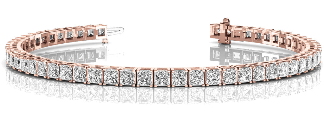 14K Rose Gold Lab Diamond Line Bracelet