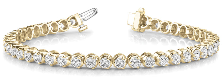 14K Yellow Gold Lab Diamond In-Line Bracelet