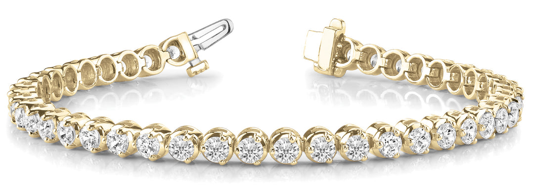 14K Yellow Gold Lab Diamond In-Line Bracelet