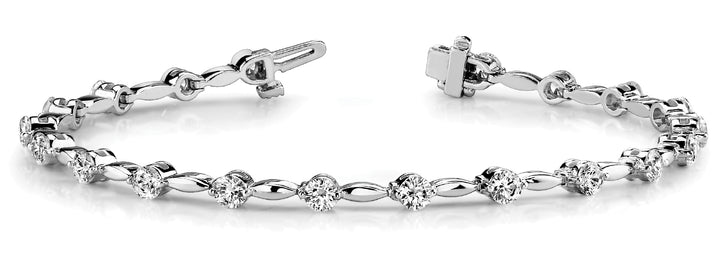 Platinum 1ctw Round Diamond Fashion Bracelet