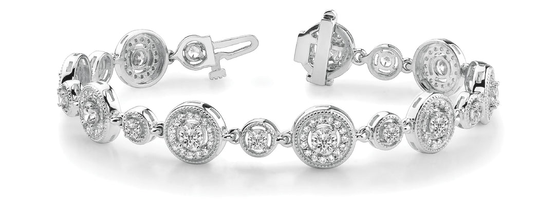 Platinum Vintage Diamond Tennis Bracelet