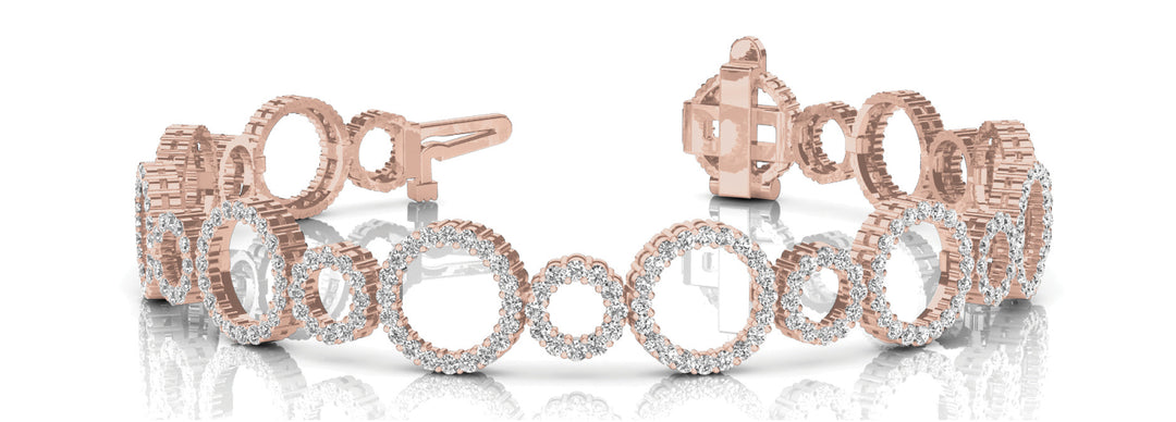 Rose Gold Lab Diamond Tennis Bracelet
