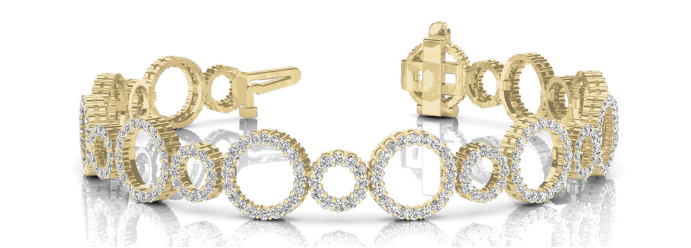 Yellow Gold 297-Diamond Tennis Bracelet
