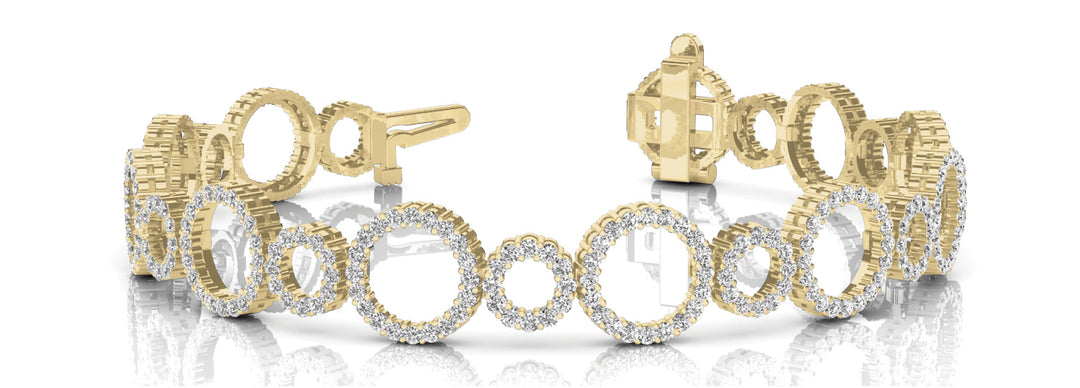 Yellow Gold 297-Diamond Tennis Bracelet