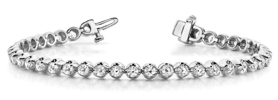 18K White Gold Diamond Fashion Bracelet