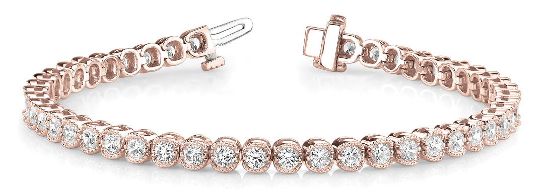 Rose Gold Lab Diamond Bezel Bracelet