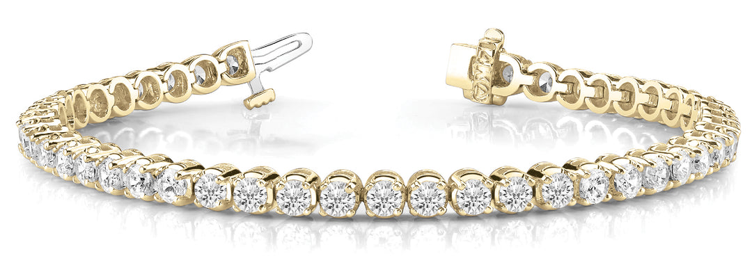 32-Diamond 18K Yellow Gold In-Line Tennis Bracelet