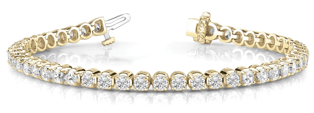 14K Yellow Gold Lab Diamond In-Line Tennis Bracelet