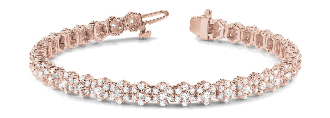 14K Rose Gold 4 5/8 ct tw Fashion Diamond Bracelet