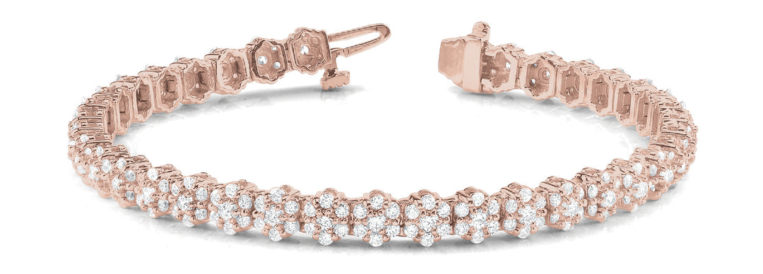 18K Rose Gold Multi-Diamond Fashion Bracelet