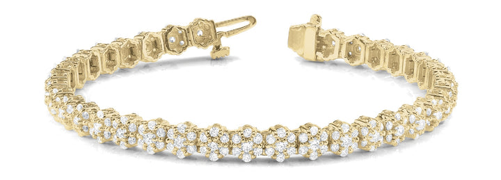 14K Yellow Gold 4 5/8 ct tw Fashion Diamond Bracelet