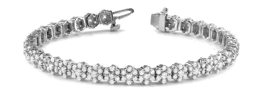 14K White Gold 4 5/8 ct tw Fashion Diamond Bracelet