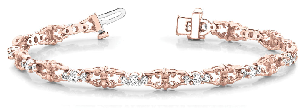 Rose Gold 1.15 CT Diamond Tennis Bracelet