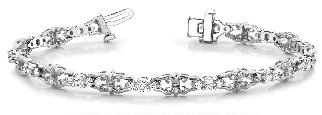 18K White Gold Diamond Fashion Bracelet
