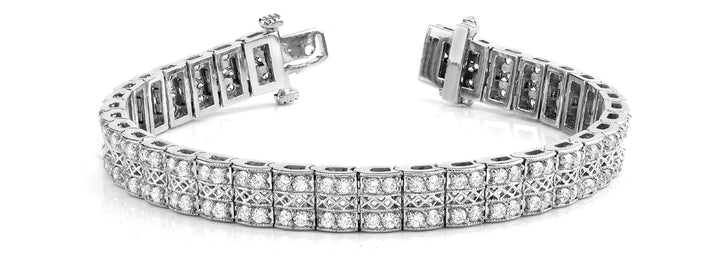 18K White Gold 2.25ctw Diamond In-Line Bracelet