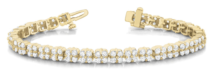 18K Yellow Gold Diamond Tennis Bracelet