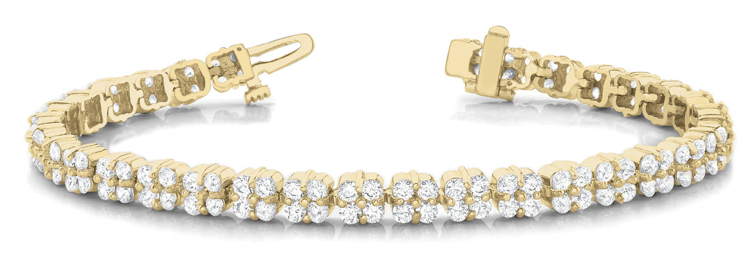 18K Yellow Gold Diamond Tennis Bracelet