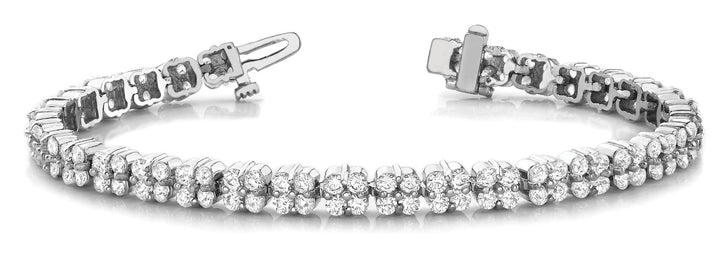 Platinum 10+ CT Diamond Fashion Tennis Bracelet