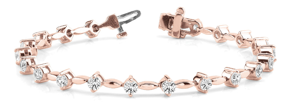 18K Rose Gold Diamond Fashion Bracelet