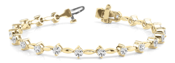 14K Yellow Gold Lab Diamond Fashion Bracelet