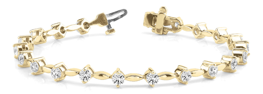 14K Yellow Gold Lab Diamond Fashion Bracelet
