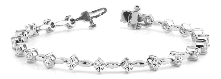 14K White Gold 1ctw Round Diamond Fashion Bracelet
