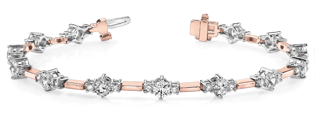18K Rose Gold Diamond Fashion Bracelet